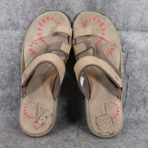 Columbia Shoes Womens 6 Sandals Casual Outdoor Active Sport Toe Ring Leather Tan - Picture 8 of 12